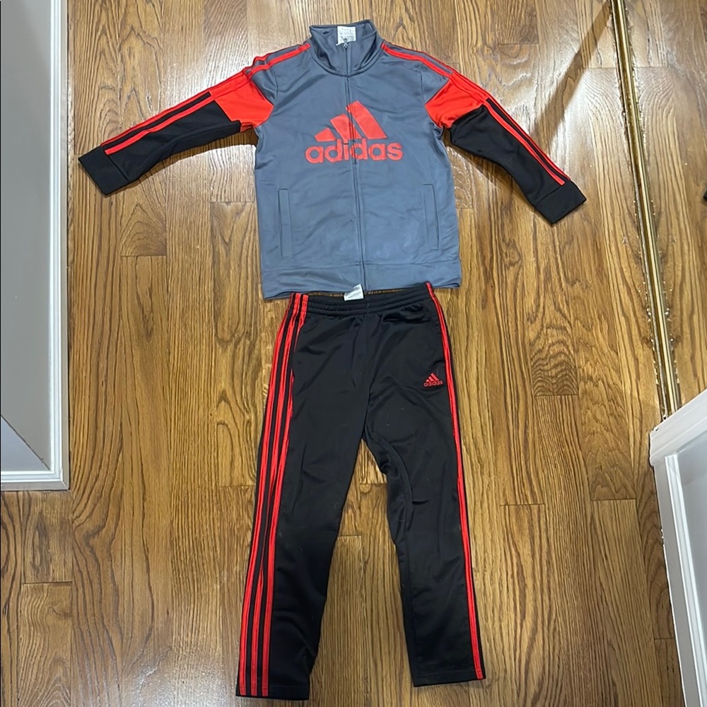 Adidas Gray and Red Athletic Set- Great condition!